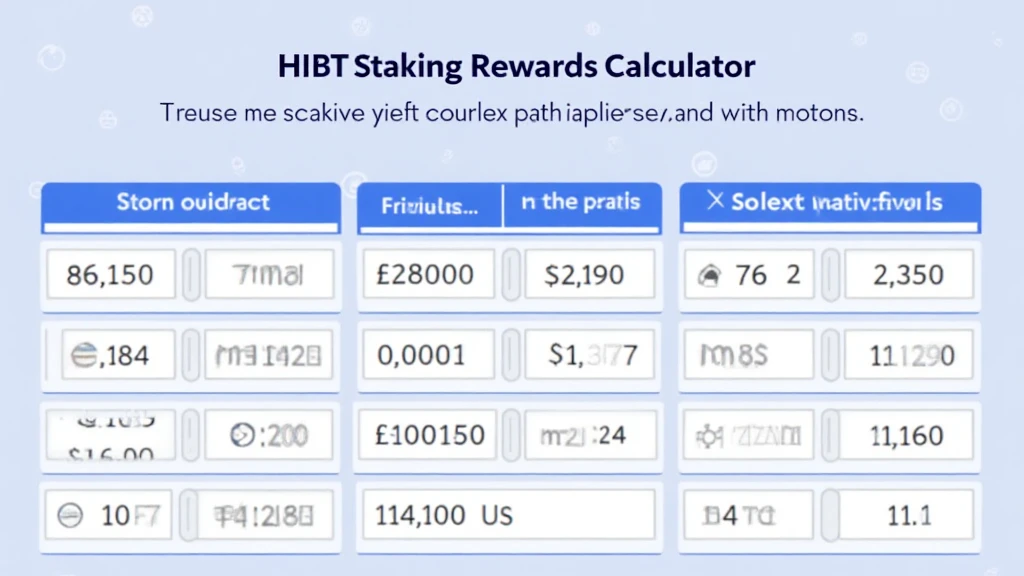 HIBT staking rewards calculator