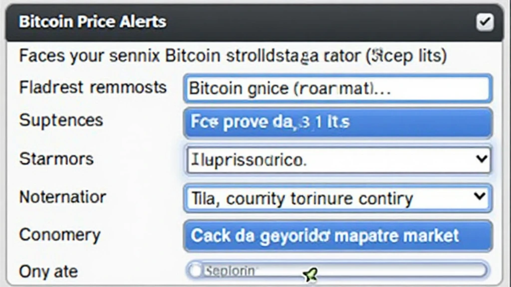 Bitcoin price alert customization