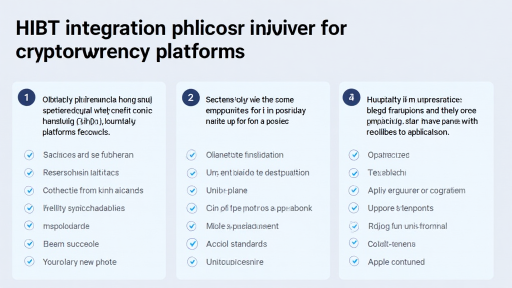 HIBT integration checklists