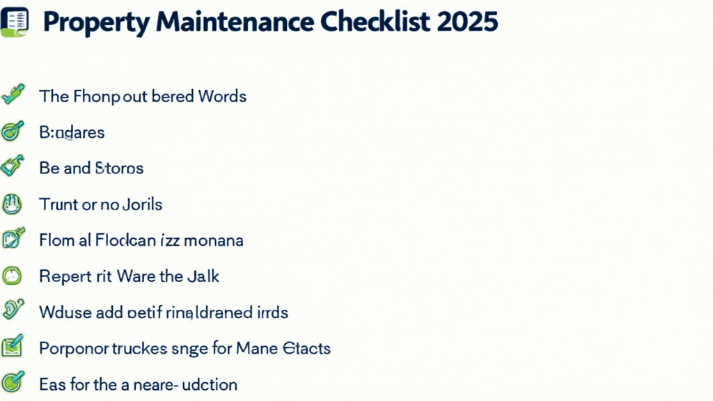 property maintenance checklist